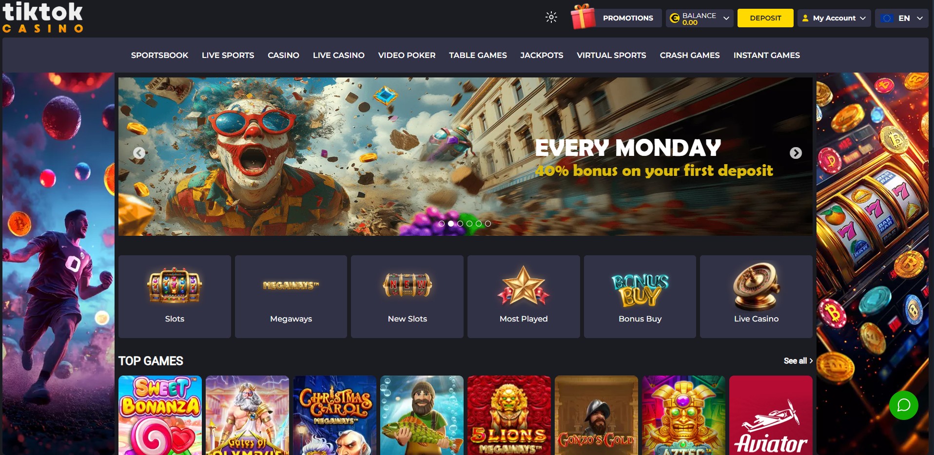Tiktok casino  Review Header