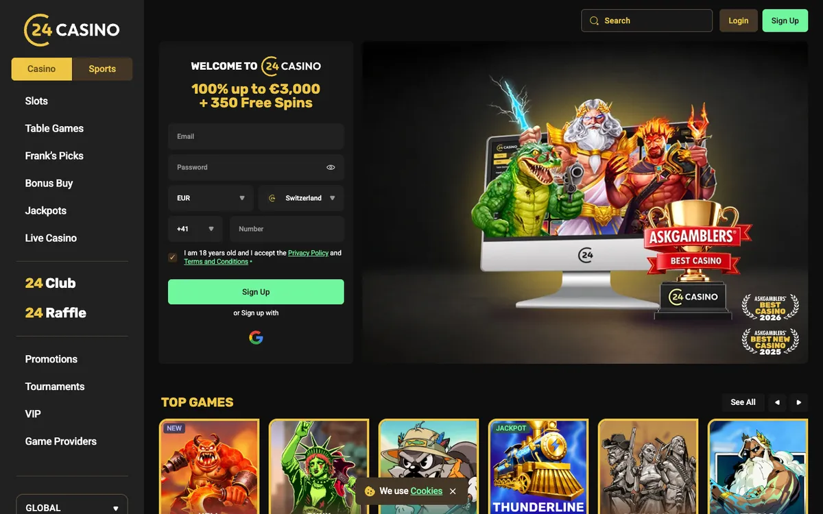 24Casino Review Header