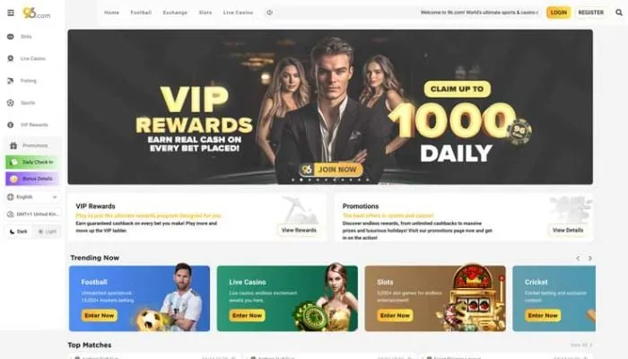 96 Casino Review Header