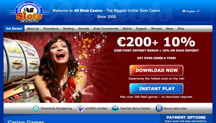 All Slots Casino Review Header