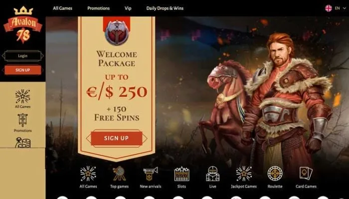 Avalon78 Casino Review Header