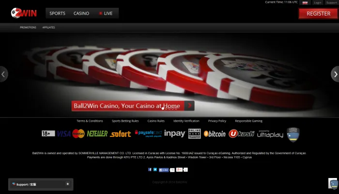 Ball2Win Casino Review Header