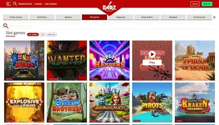 Barz Casino Review Header
