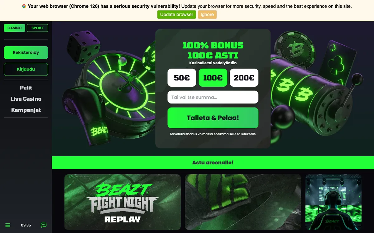 Beazt Casino Review Header