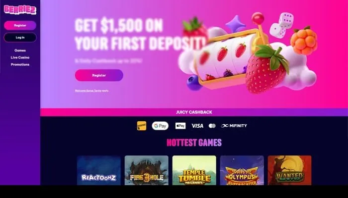 Berriez Casino Review Header