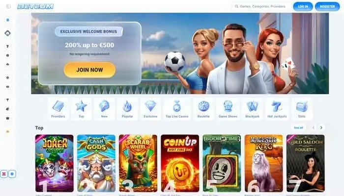 Beteum Casino Review Header