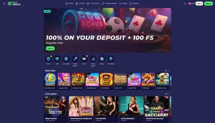 BetMatch Casino Review Header