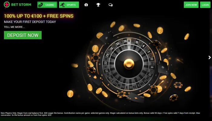 BetStorm Casino Review Header