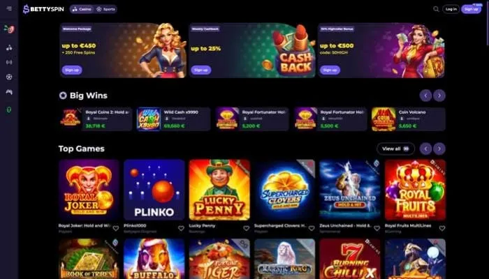 Bettyspin Casino Review Header