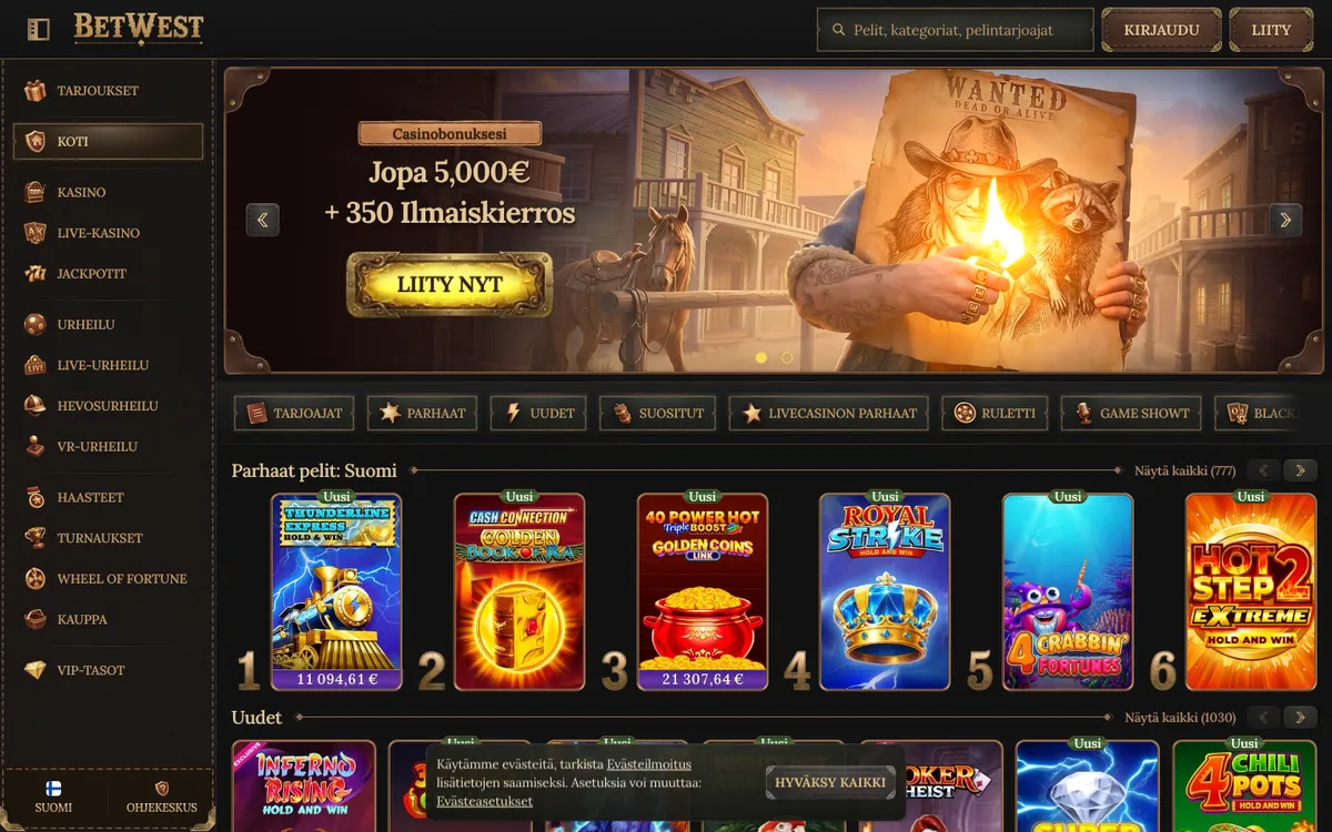 BetWest Casino Review Header