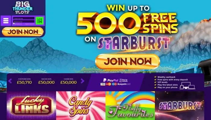 Big Thunder Slots Casino Review Header