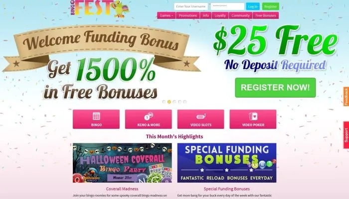 BingoFest Casino Review Header