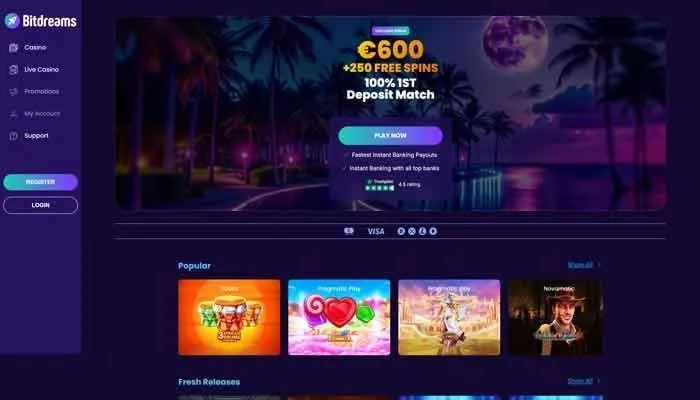 Bitdreams Casino Review Header