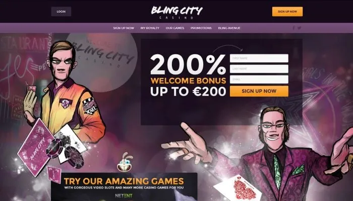BlingCity Casino Review Header