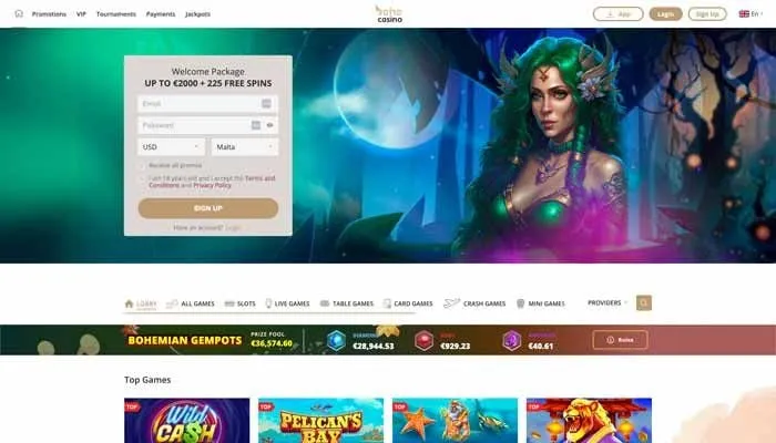 Boho Casino Review Header