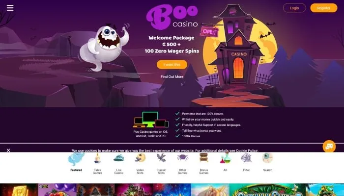 Boo Casino Review Header