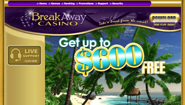 Break Away Casino Review Header