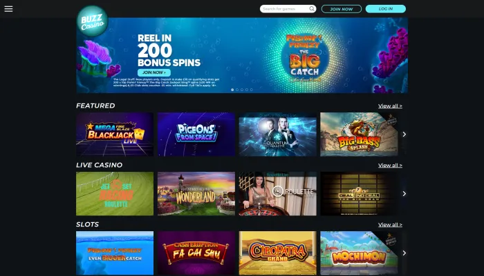 Buzz Casino Review Header