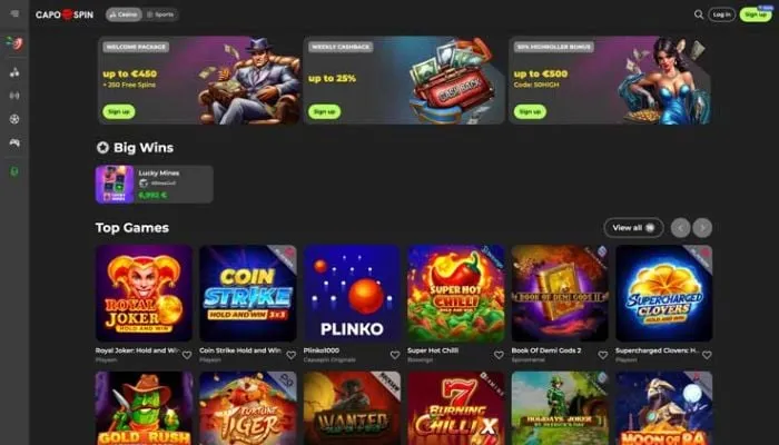 Capospin Casino Review Header