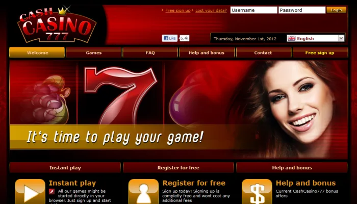 Cash Casino 777 Review Header