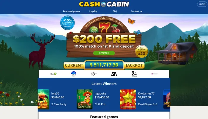 CashCabin Casino Review Header
