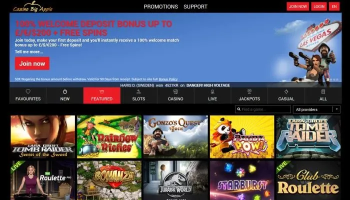 Casino Big Apple Review Header