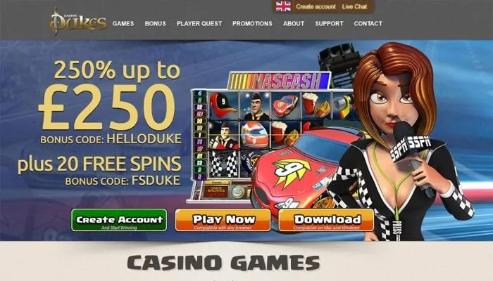 Casino Dukes Review Header
