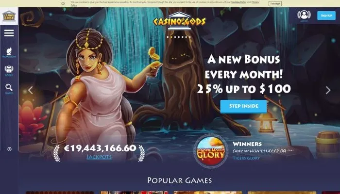 Casino Gods Review Header