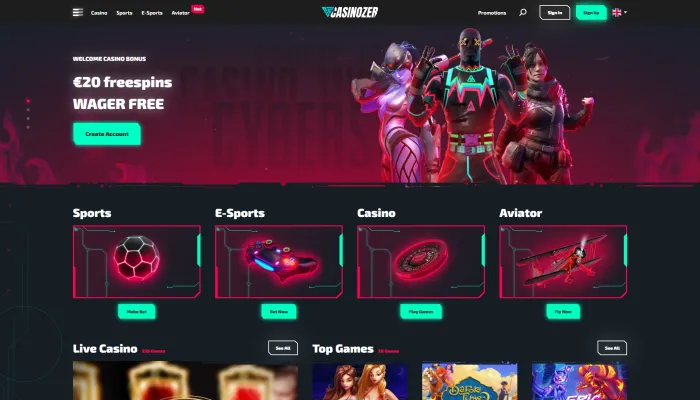 Casinozer Casino Review Header