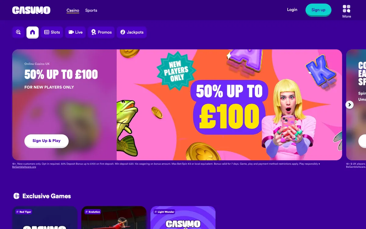 Casumo Casino Review Header