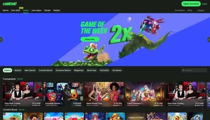 ComeOn! Casino Review Header