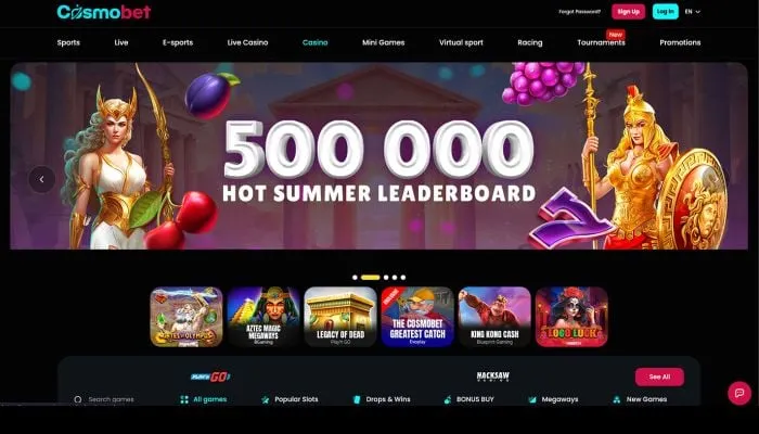 Cosmobet Casino Review Header