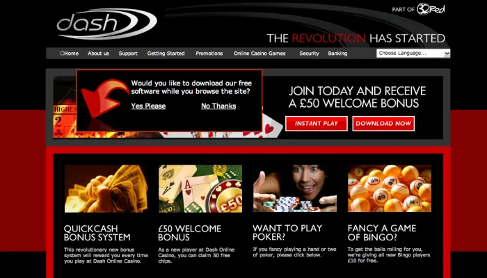 Dash Casino Review Header
