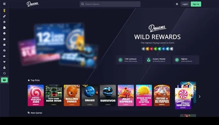 Deuces Casino Review Header