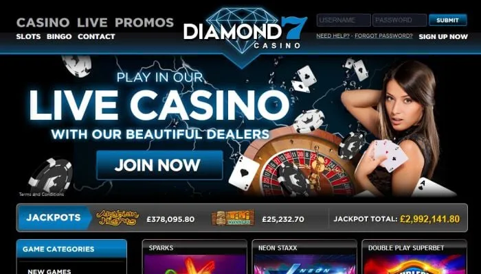 Diamond 7 Casino Review Header