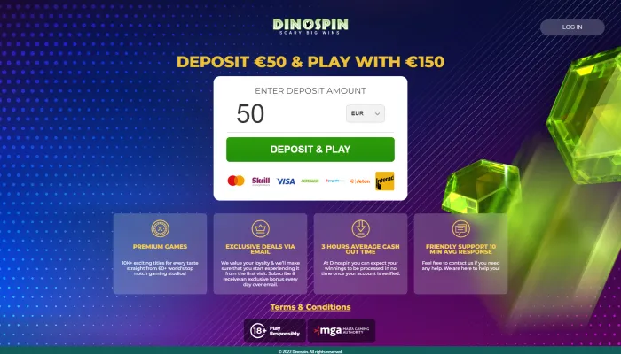 Dinospin Casino Review Header