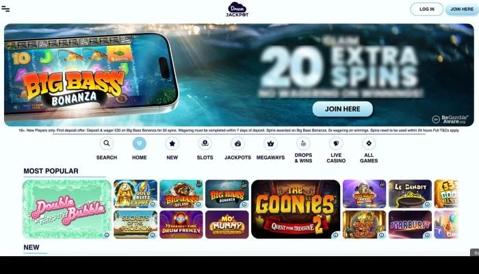 Dream Jackpot Casino Review Header