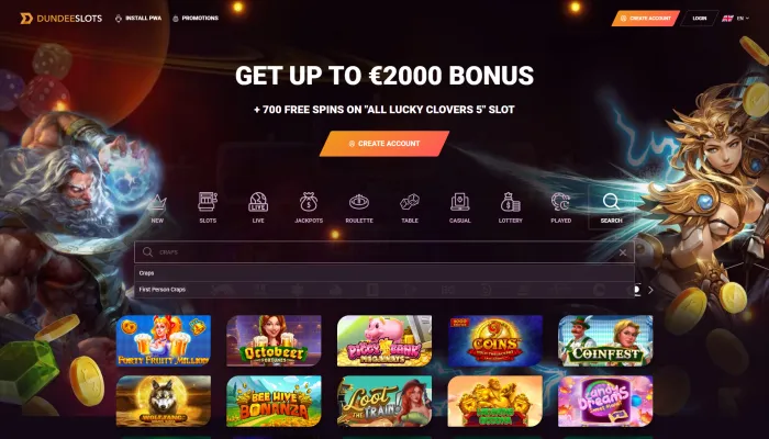 DundeeSlots Casino Review Header