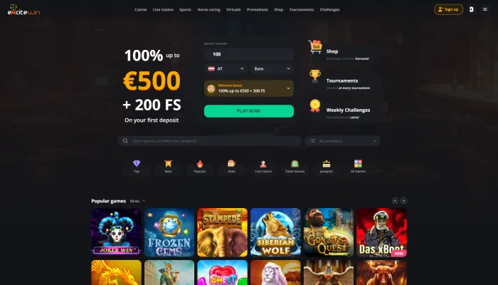Excitewin Casino Review Header