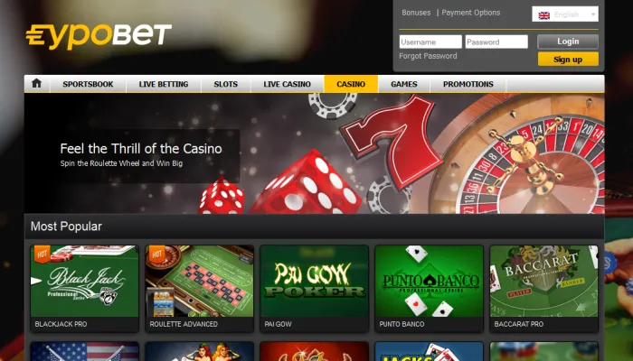 Eypobet Casino Review Header