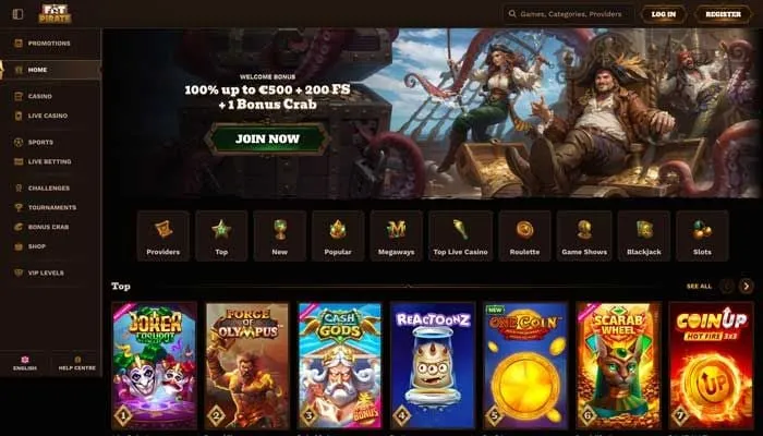 FatPirate Casino Review Header