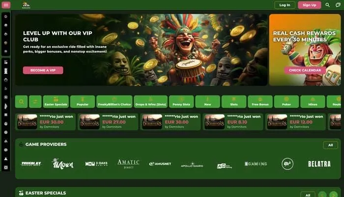 FreakyBillion Casino Review Header
