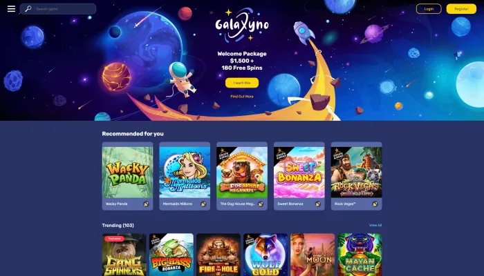 Galactic Wins Casino Review Header