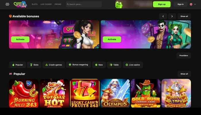 Game Spot Casino Review Header