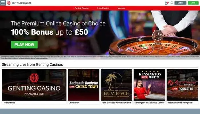 Genting Casino Review Header