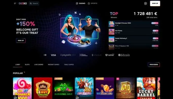 Gizbo Casino Review Header