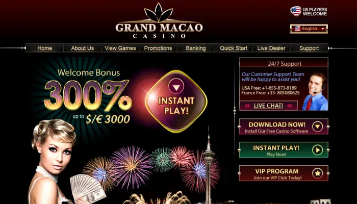 Grand Macao Casino Review Header