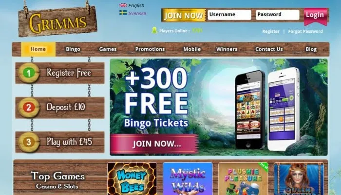 Grimms Casino Review Header
