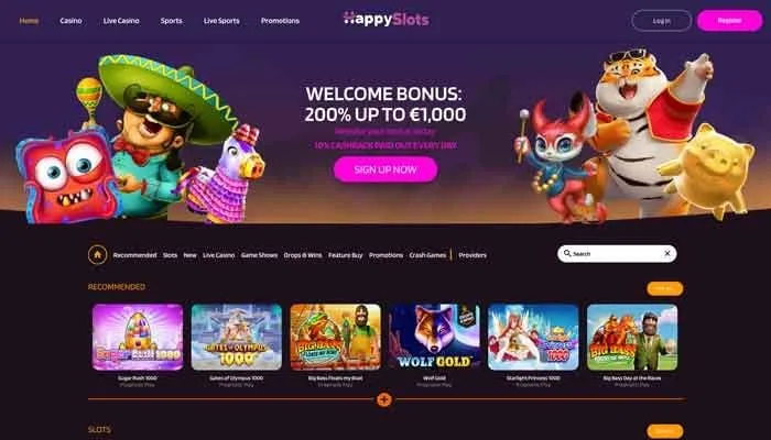 HappySlots Casino Review Header