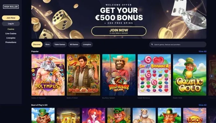 Highroller Casino Review Header